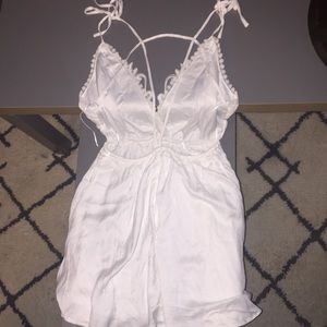 Fashion Nova backless white dress